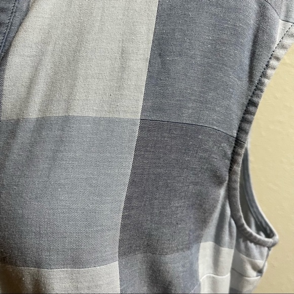 PENDLETON Women Size 14 Plaid Cotton Fit Flare 1/3 Button Dress Sleeveless - Picture 9 of 13